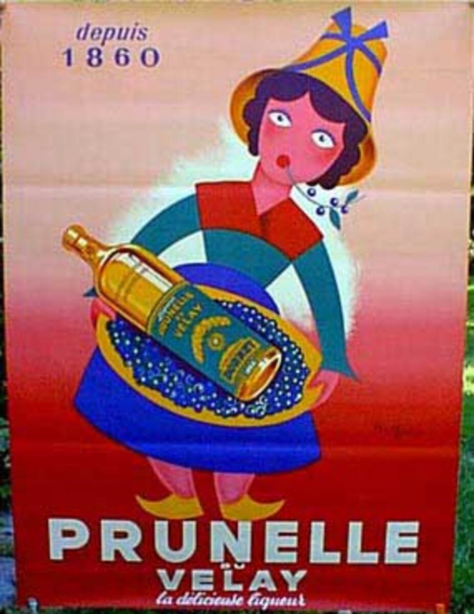 Prunelle Velay Original Advertising Poster