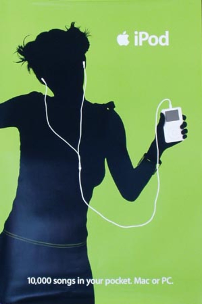 Apple IPOD Original Advertising Poster Green