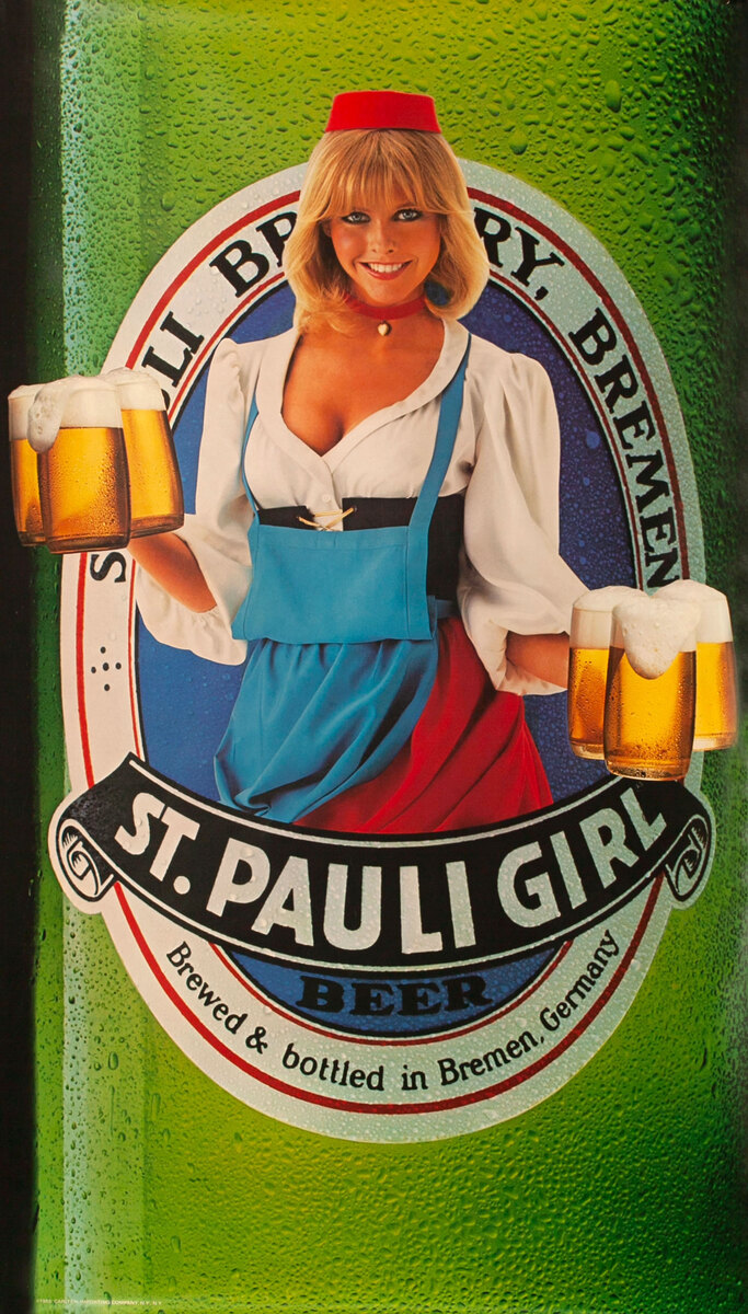 St. Pauli Girl Original Vintage Advertising Poster