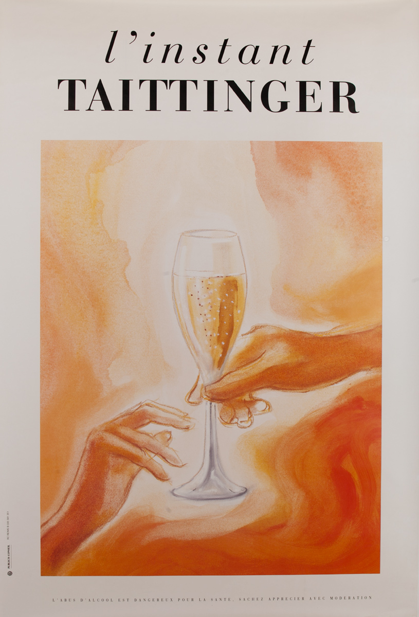 Taittinger hands Original Vintage Advertising Poster