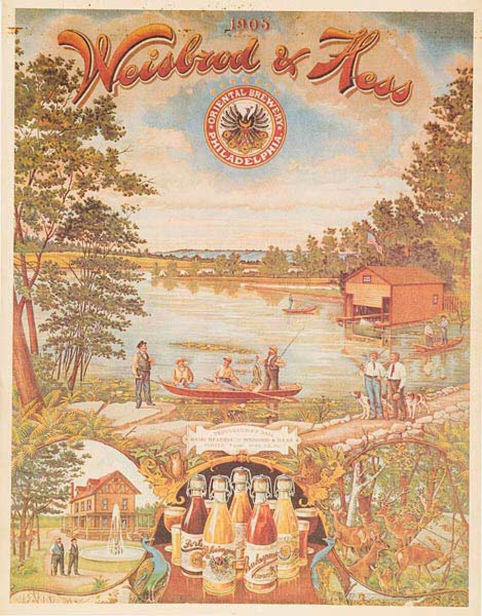 Weisbrod and Hess Original American Beer Advertising Poster