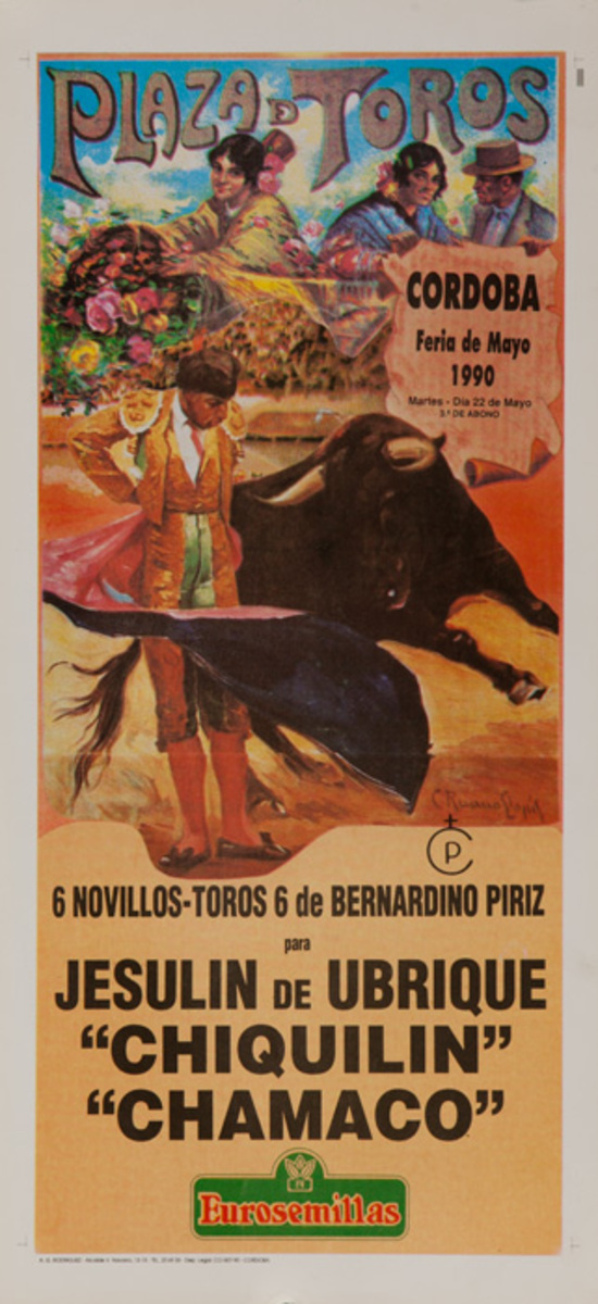 Cordoba Plaza de Toros Original Spanish Bullfight Poster