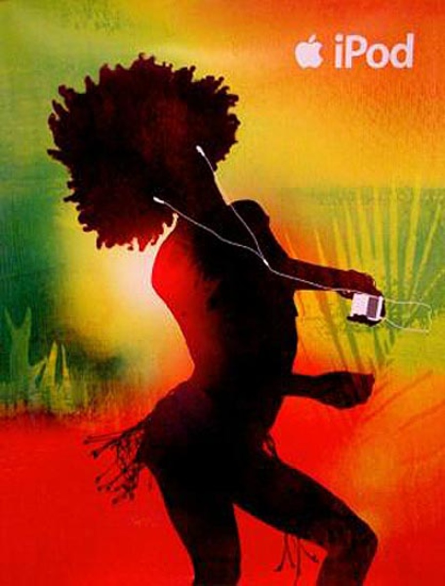 IPOD Apple Tropics Original American Advertising Poster Afro