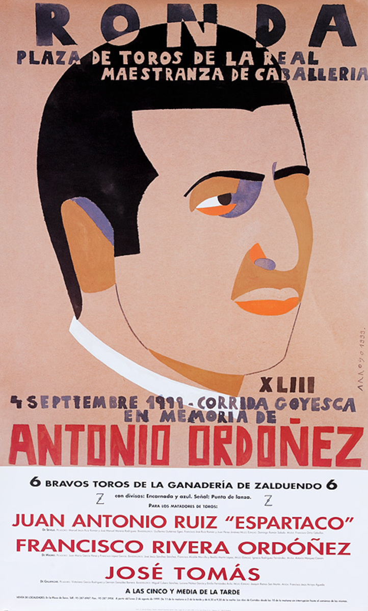 Ronda Spain Original Spanish Bullfight Poster Antonio Ordonez