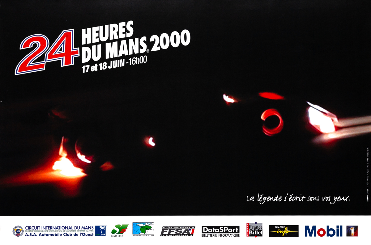 24 hours Le Mans 2000 Original F1 Racing Poster