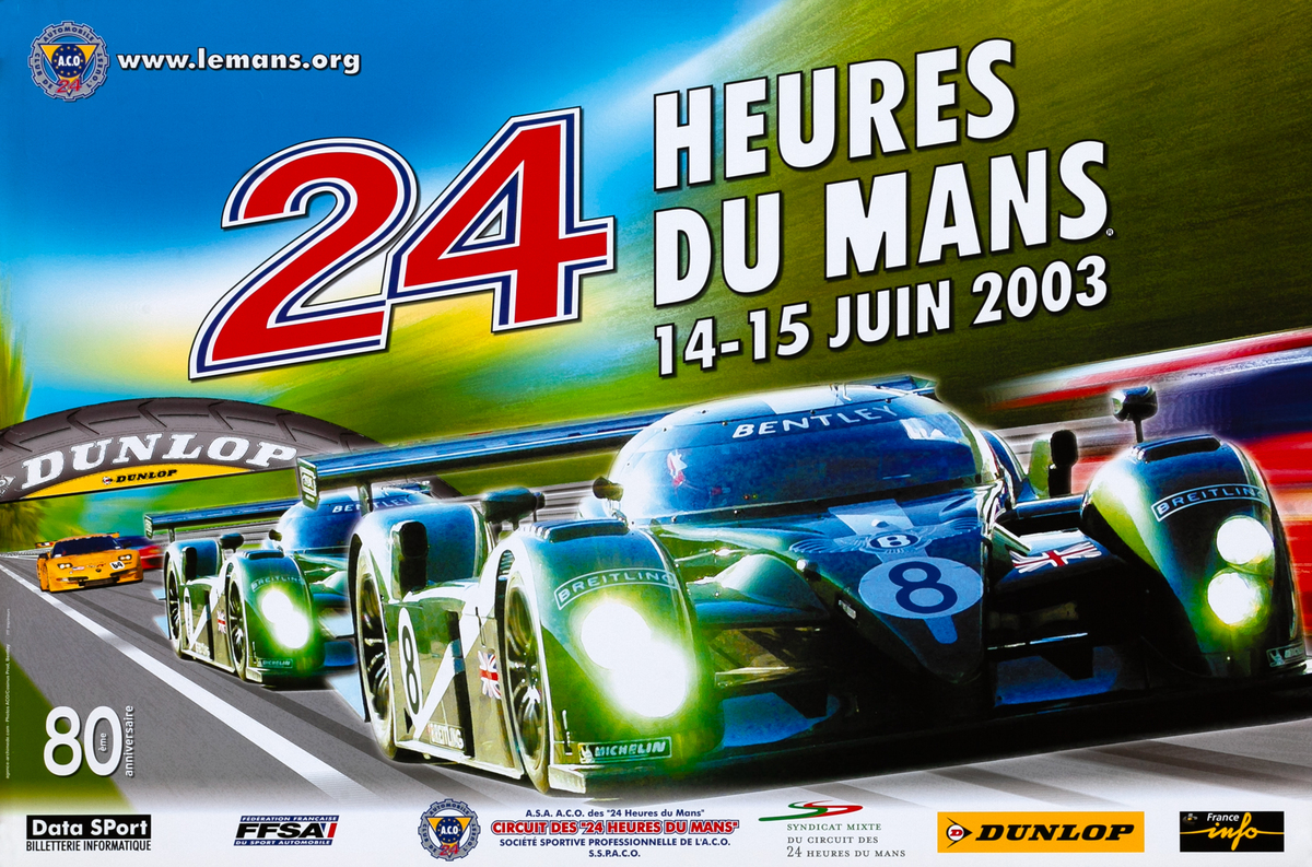 Le Mans 24 Formula 1 Original Vintage Racing Poster 2003