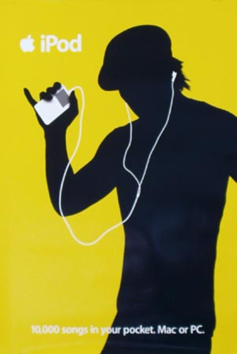 Apple IPOD Original Advertising Poster Yellow