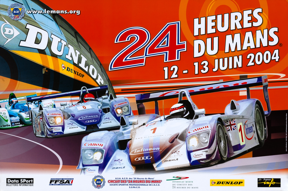 Original 2004 Le Mans 24 Hour Formula 1 Race Poster