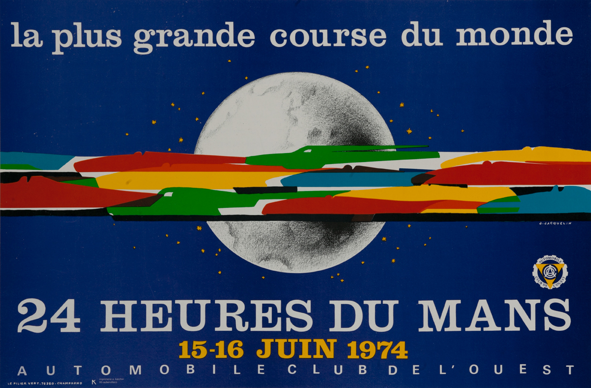 24 hours Le Mans 1974 Original F1 Racing Poster