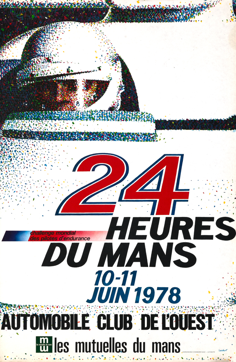 24 hours Le Mans 1978 Original F1 Racing Poster