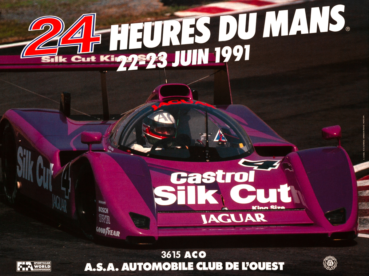24 hours Le Mans 1991 Original F1 Racing Poster