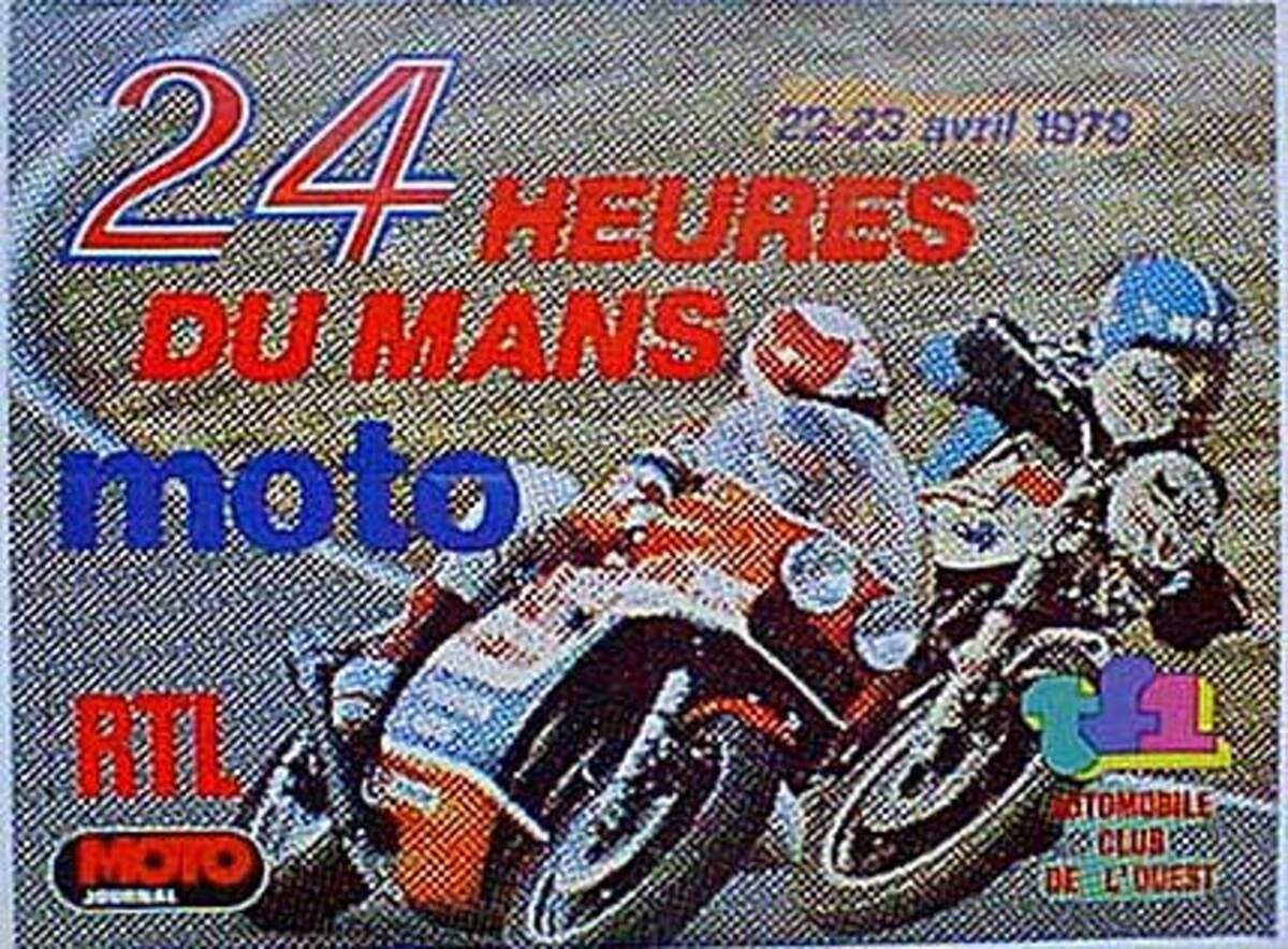 Le Mans 24 Motorcycle Race 1978 Original Vintage Motorcycle Racing Poster