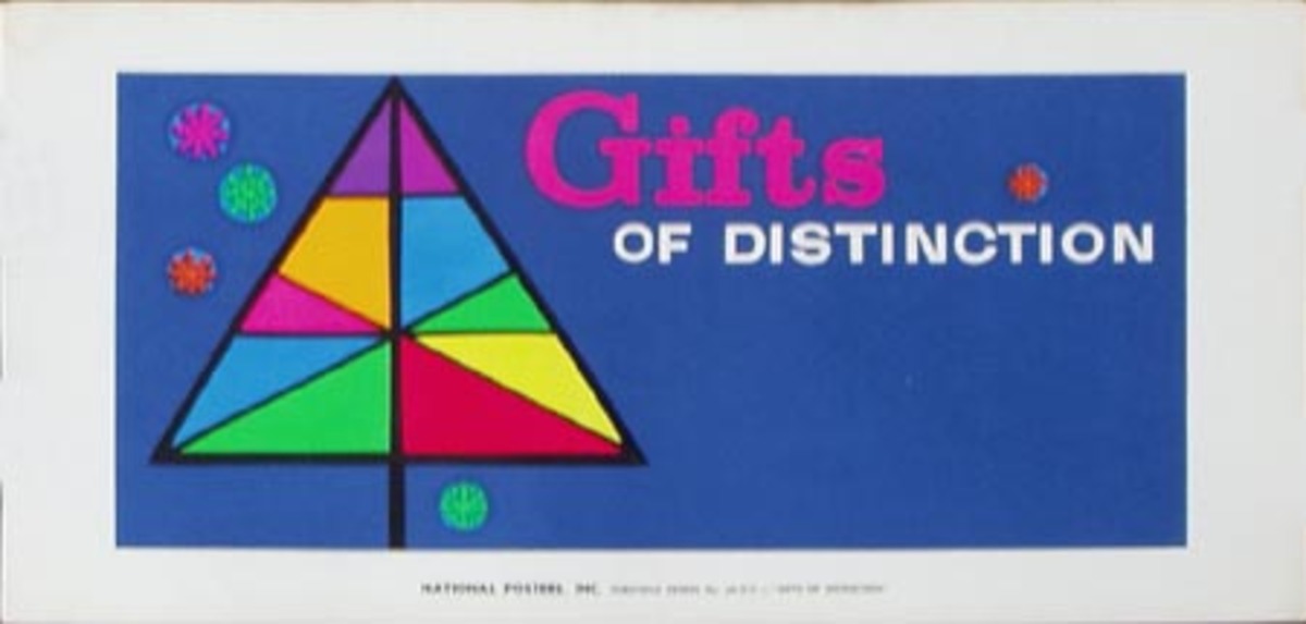 Stock Original Vintage Advertising Poster Gifts Of Distinction