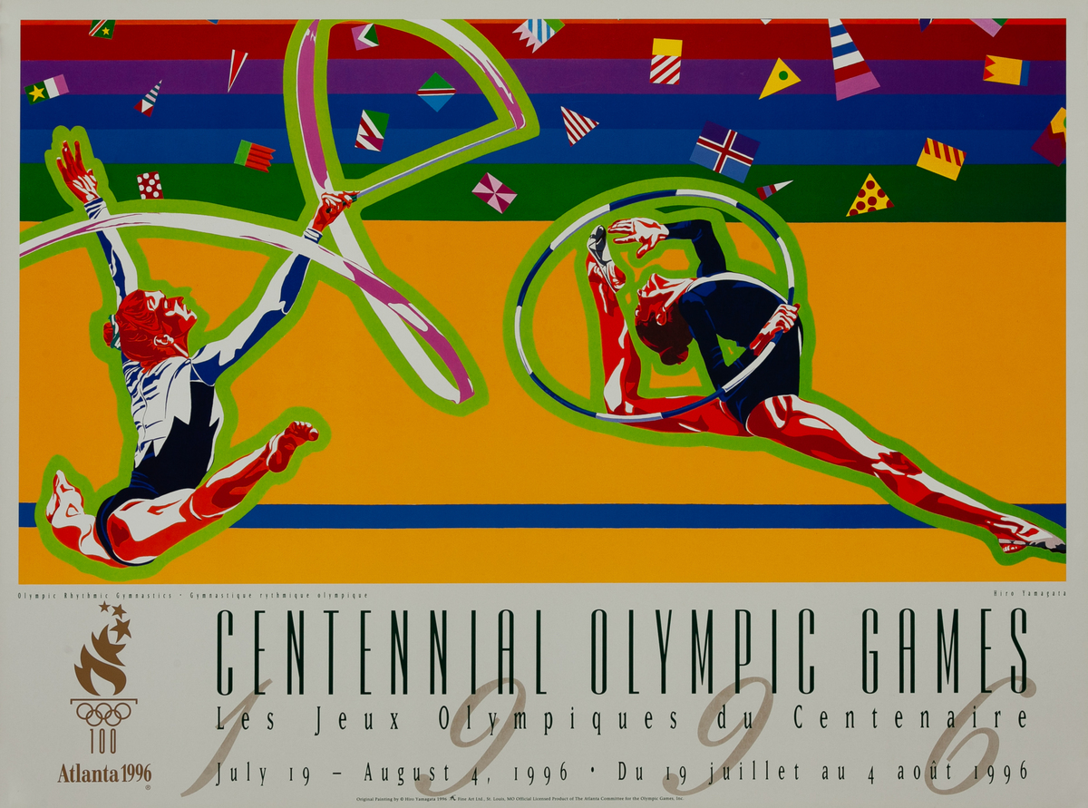 Original 1996 Atlanta Olympics Poster Rythmic Gymnastics (Yamagata)