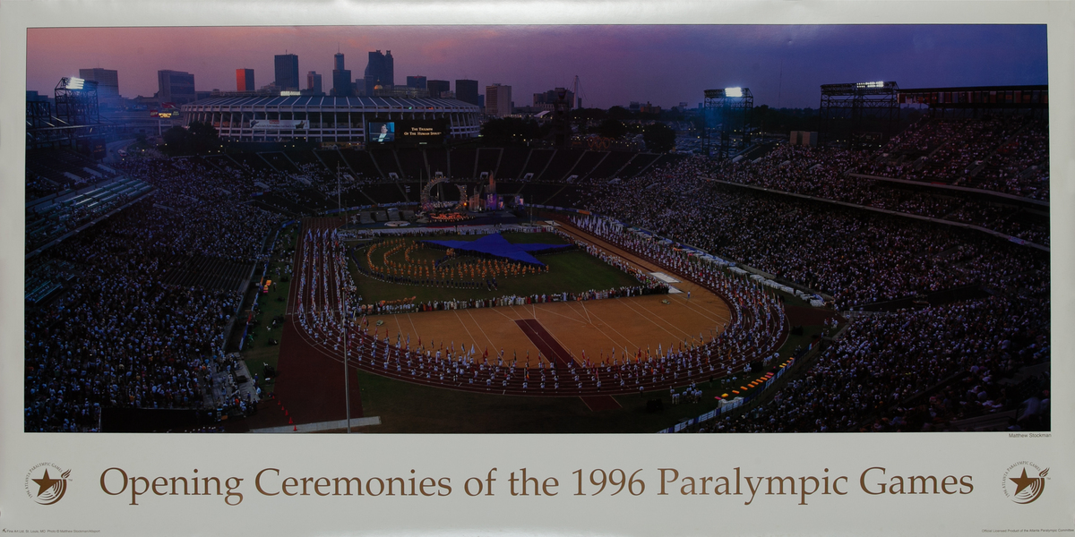 1996 Paralympics Original Sports Poster Opening Ceremonies Photo