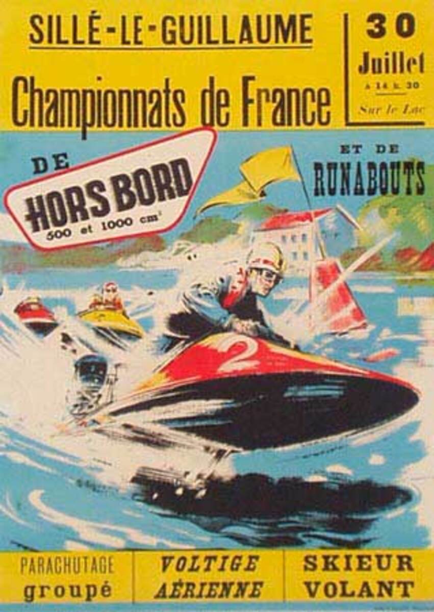 Original Vintage Boat Race Poster July 30