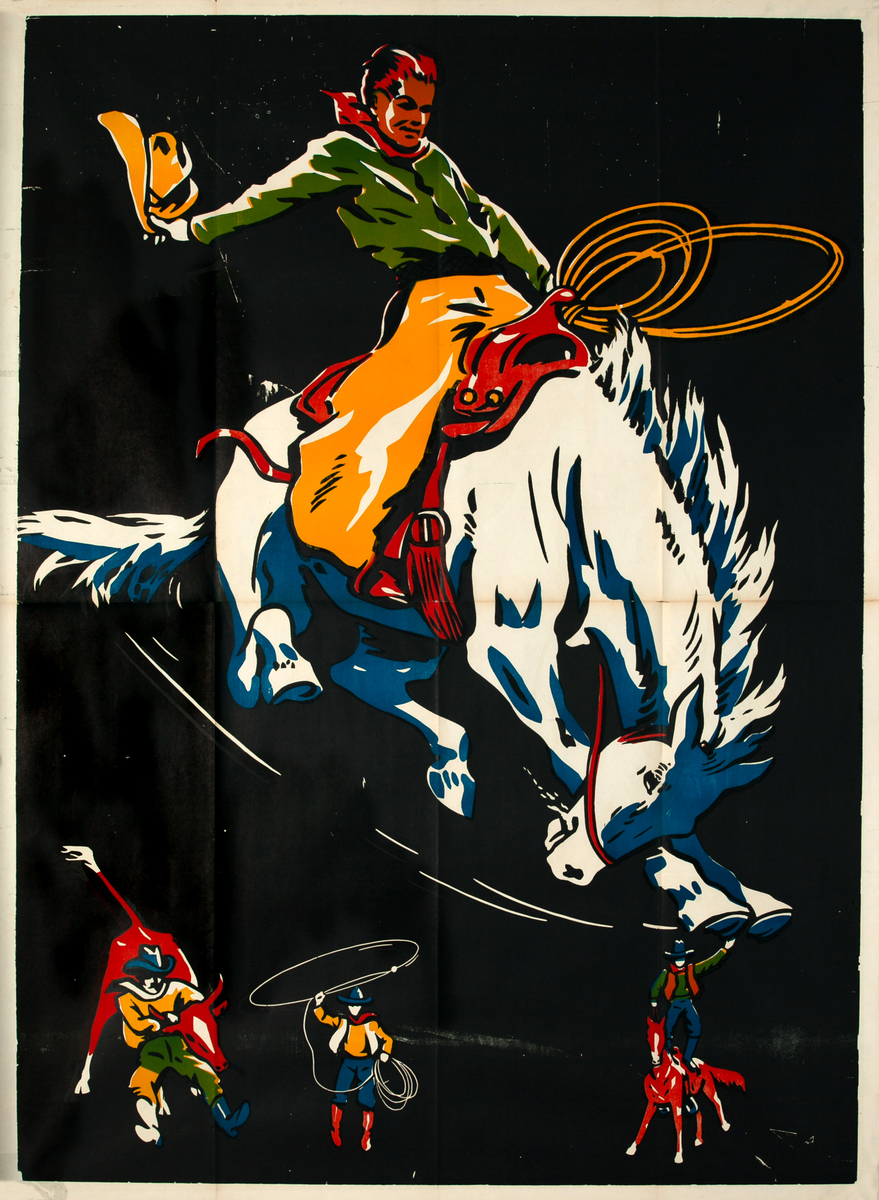 Original Stock Rodeo Cowboy Poster