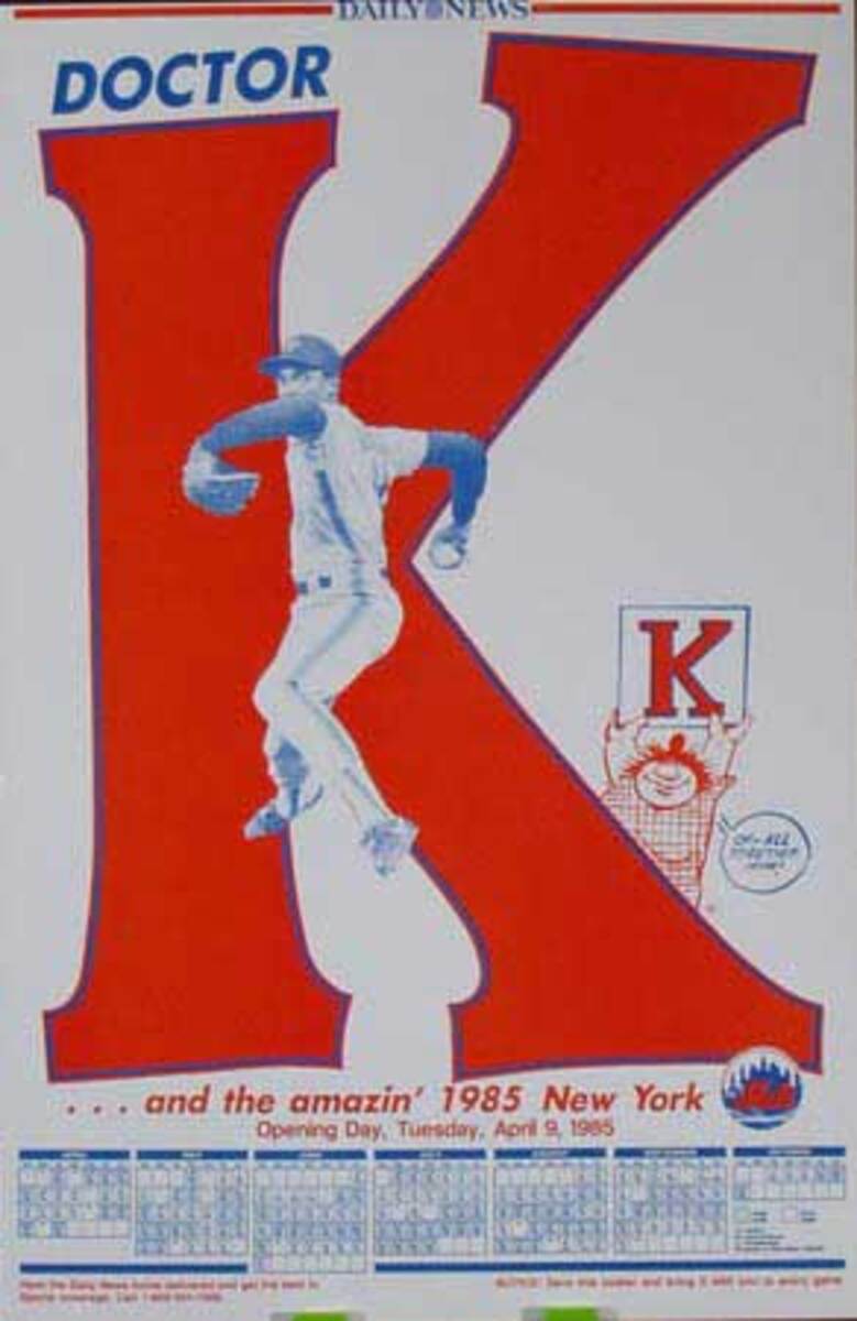Doctor K and the 1985 Amazing Mets Original Poster