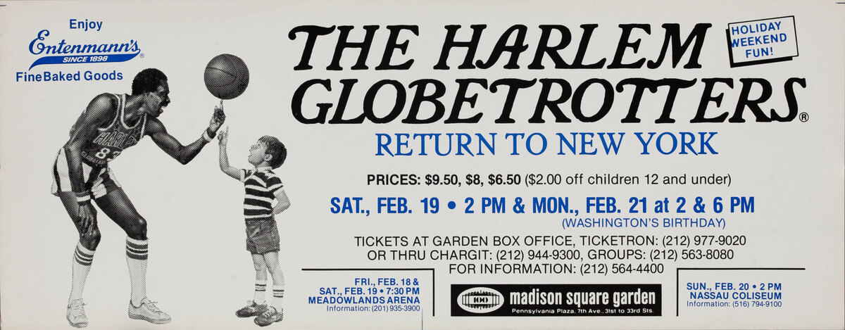 The Harlem Globetrotters Return To New York Original Advertising Poster