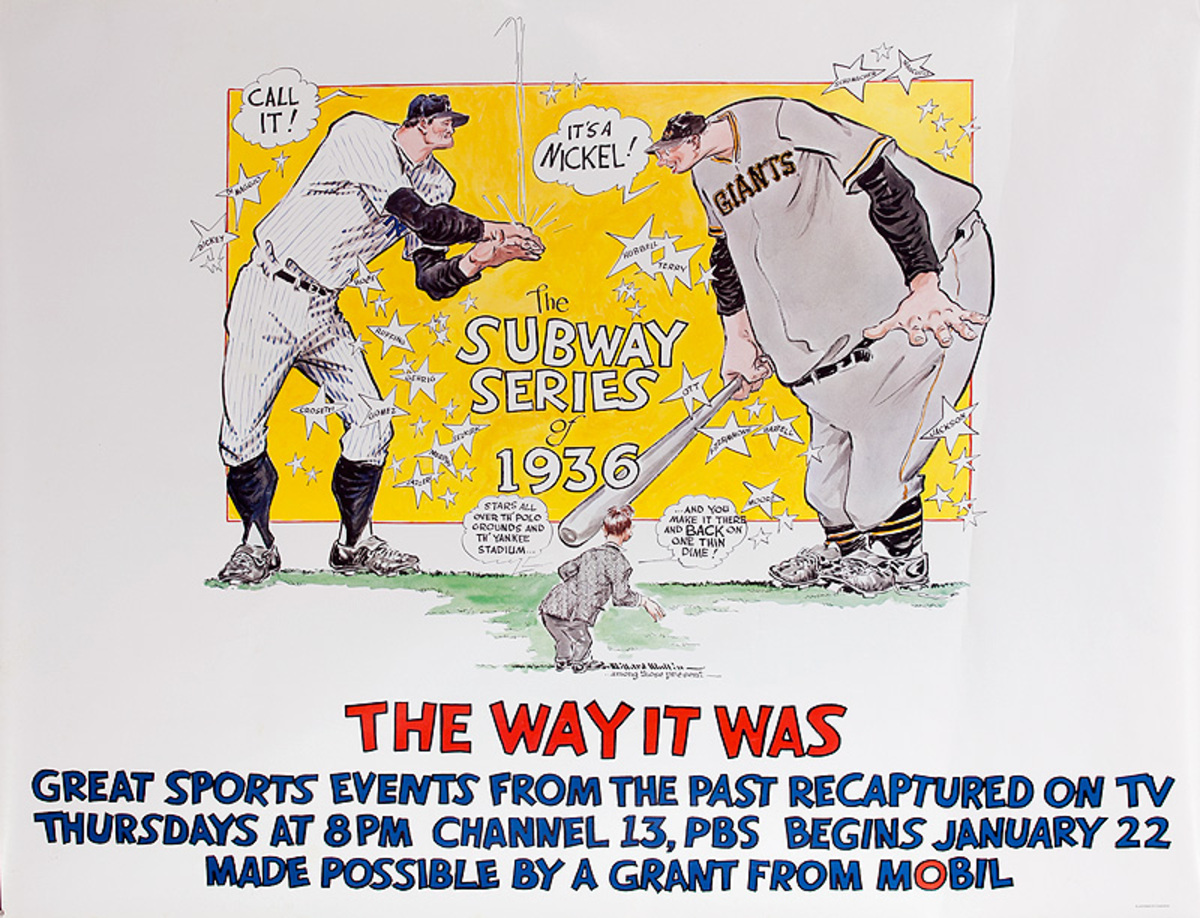 The Way It Was Great Sports Events From The Past, Mobil PBS Advertising Poster