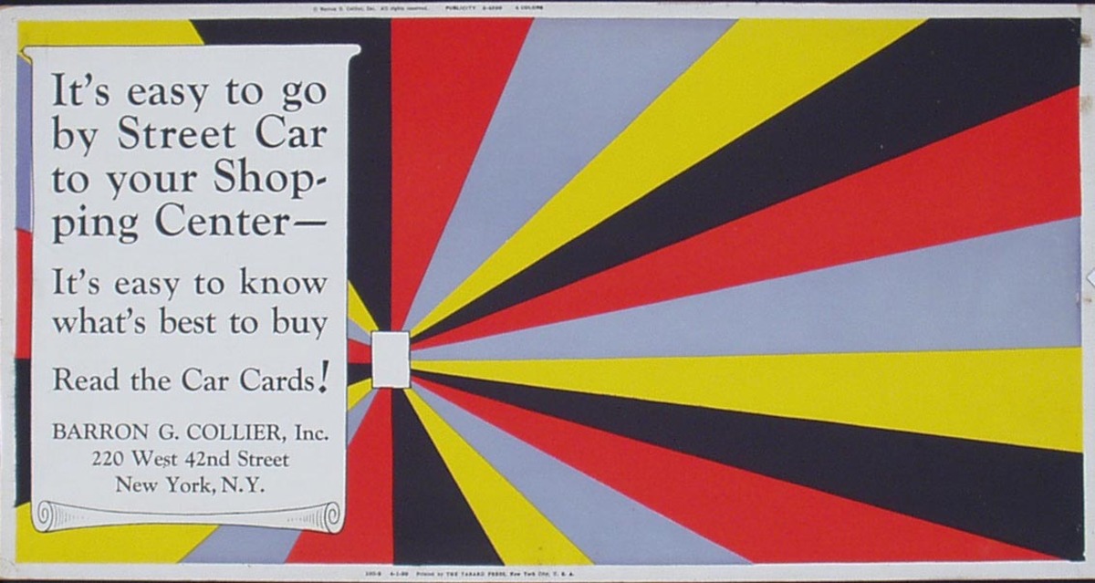 Street Card Card Avertising Original Vintage Poster read