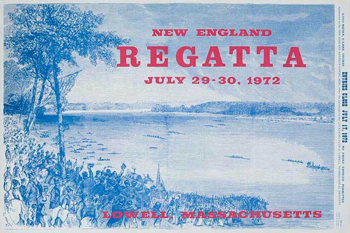 New England Regatta 1972 blue Original Poster