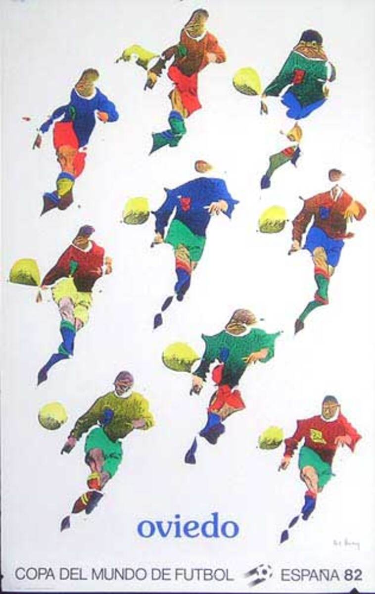 World Cup Soccer Spain 1982 Original Poster Oviedo