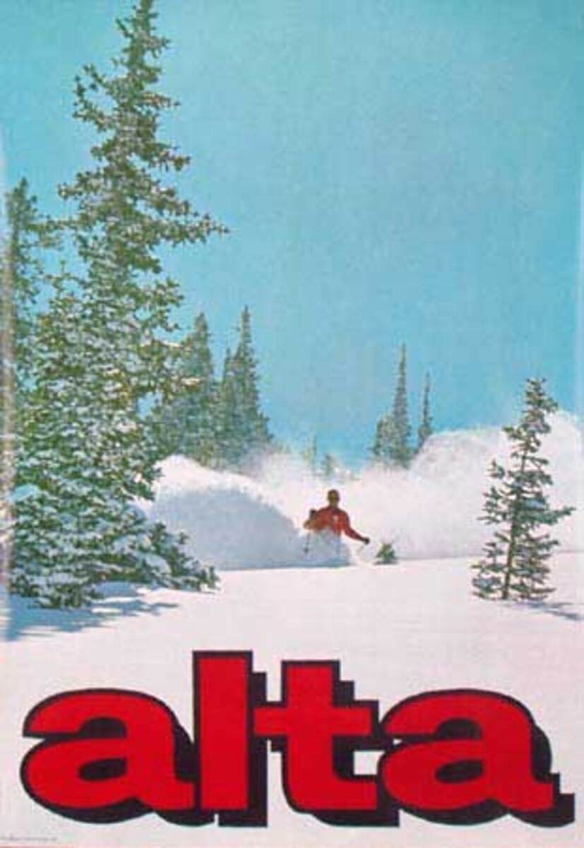 Alta Original Vintage Ski Poster