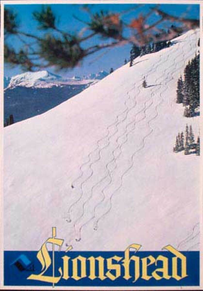 Lionshead Vail Original Vintage Ski Poster