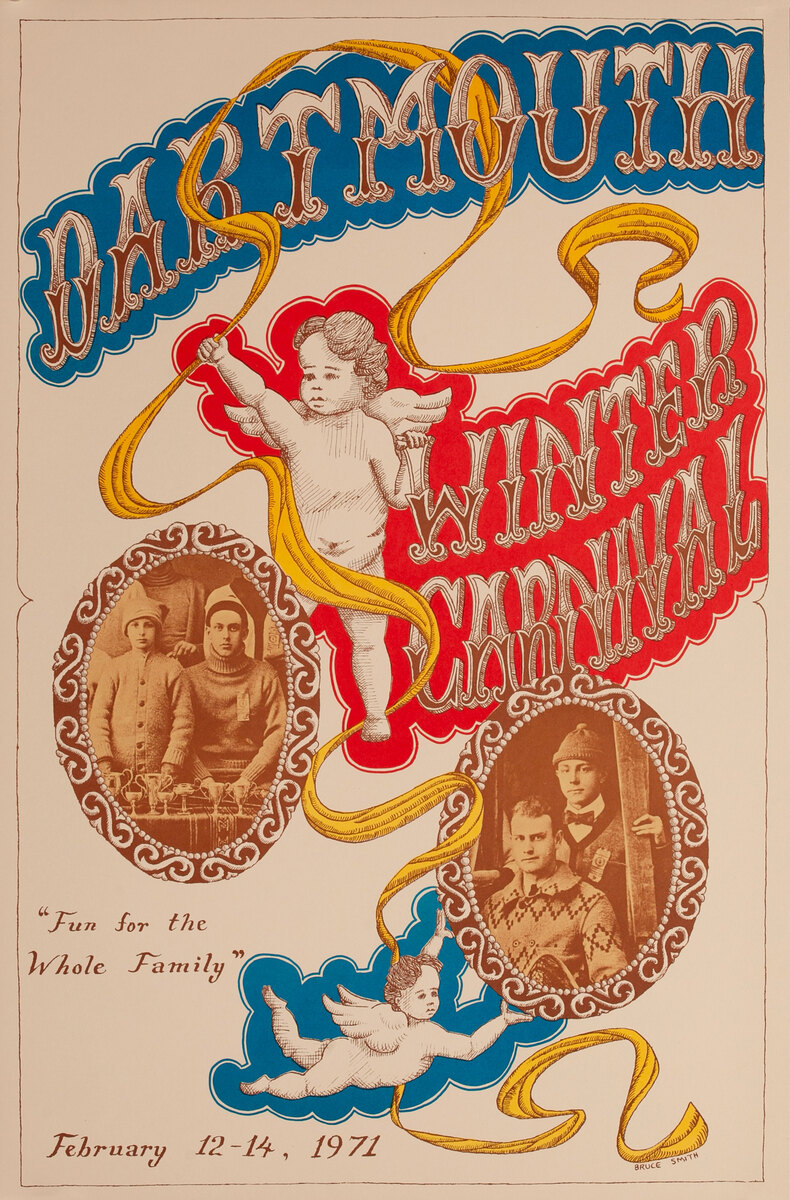 Dartmouth Winter Carnival, Original 1971 Ski Poster