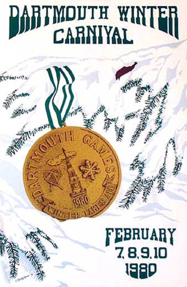 Dartmouth Winter Carnival, Original 1980 Ski Poster