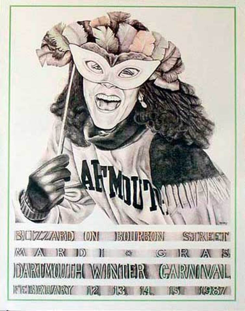 Dartmouth Winter Carnival, Original 1987 Ski Poster
