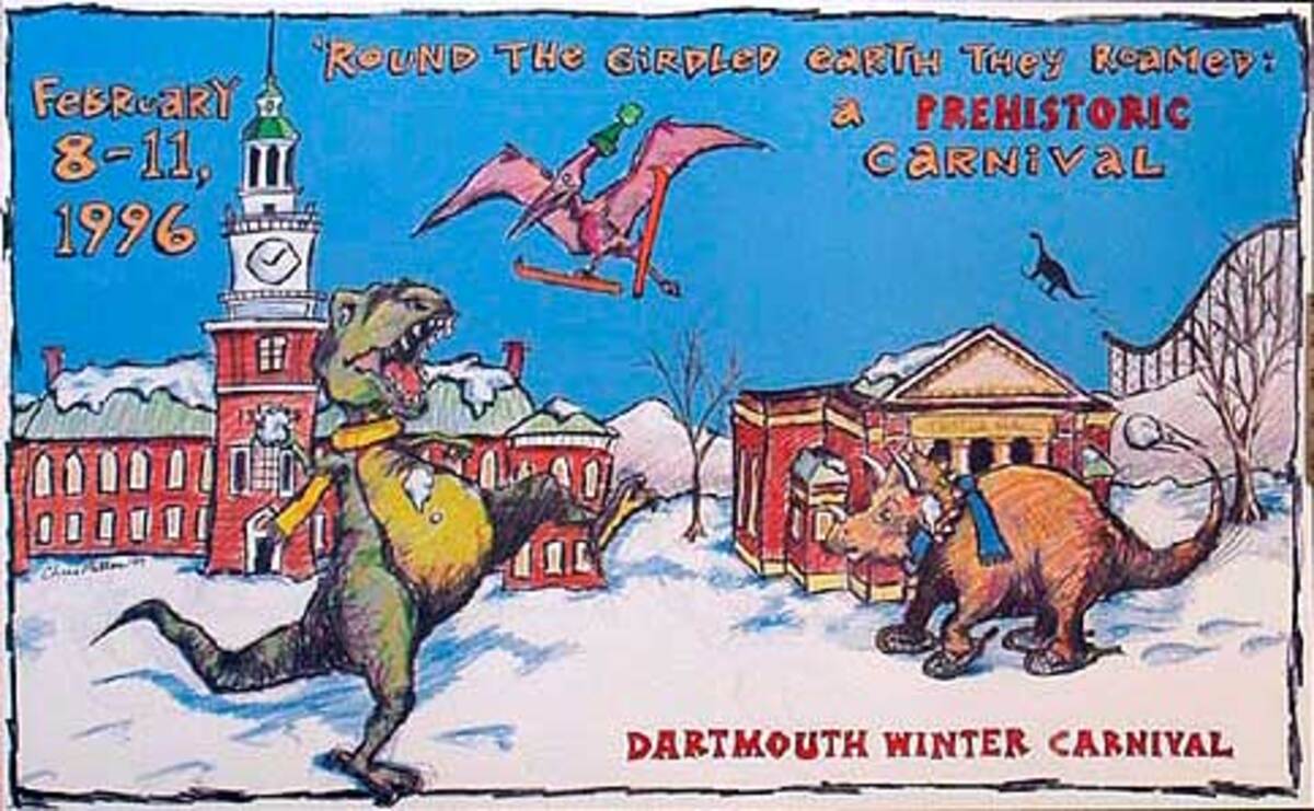 Dartmouth Winter Carnival, Original 1996 Ski Poster