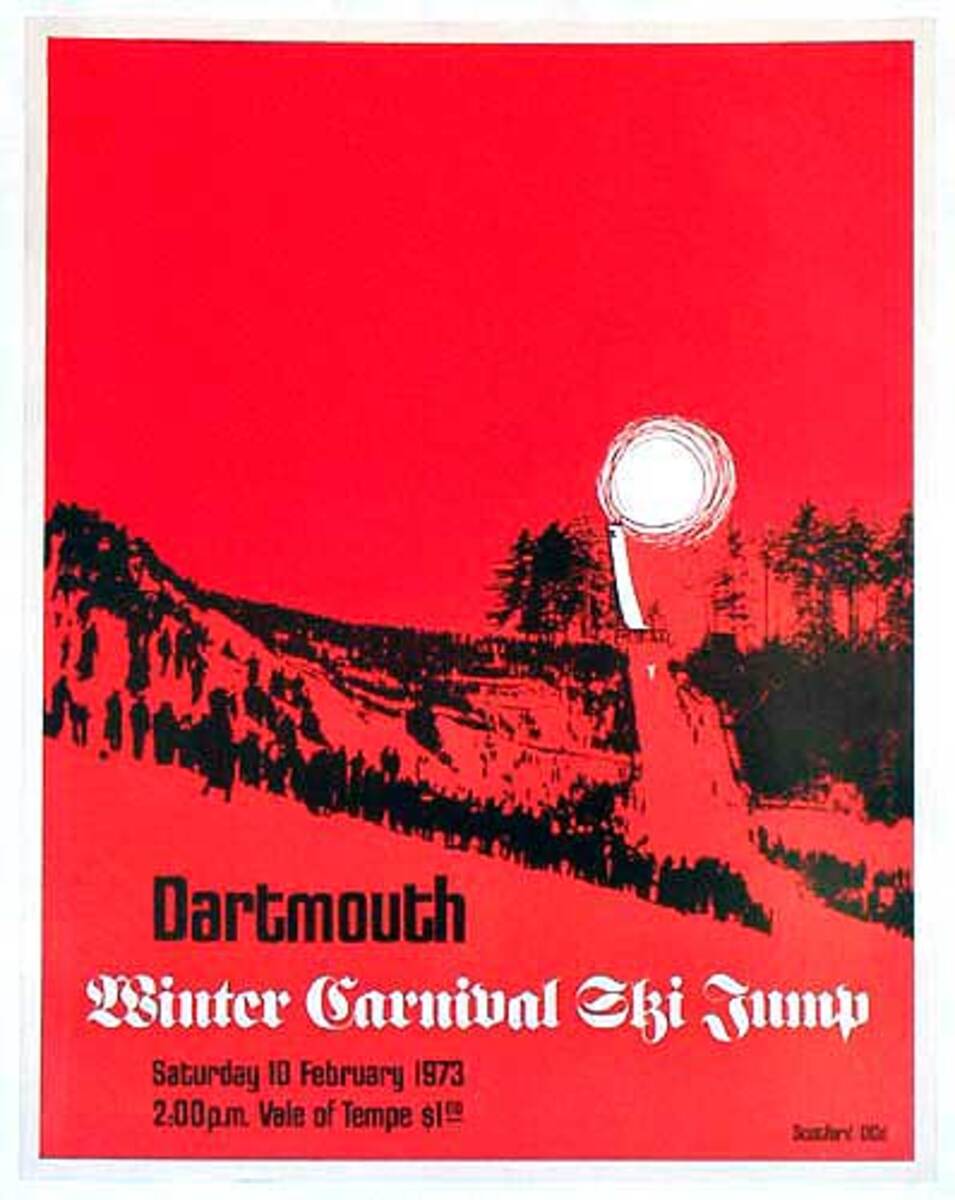 Dartmouth Winter Carnival Ski Jump 1973 Ski Poster