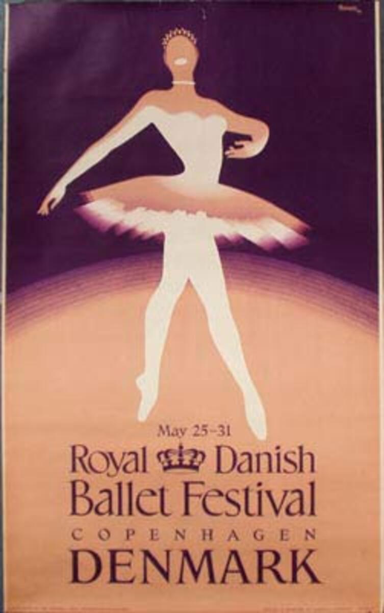 Royal Danish Ballet Festival Original Vintage Poster Copenhagen Denmark