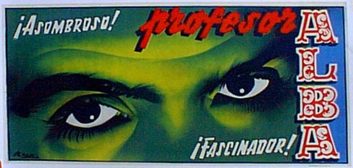 Professor Alba eyes Magic Original Vintage Poster