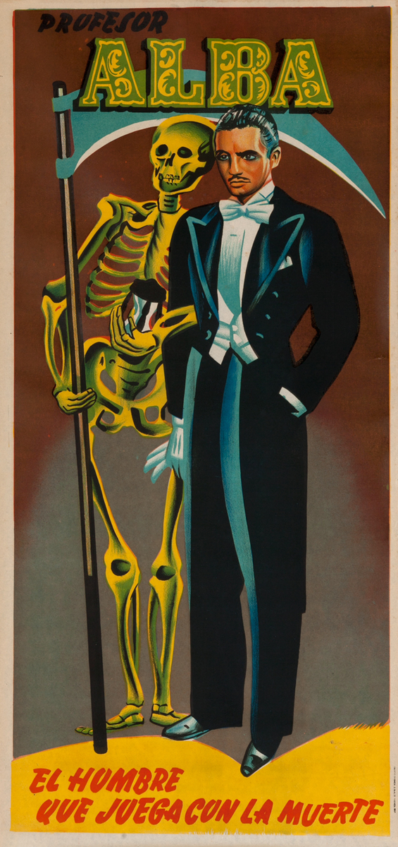 Profesor Alba, The Man Who Dances With the Dead Original Spanish Magic Poster