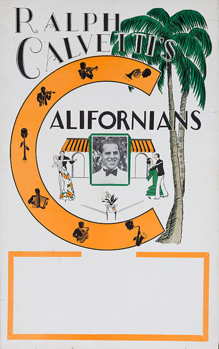 Ralph Calvettis Californians Original Big Band Poster
