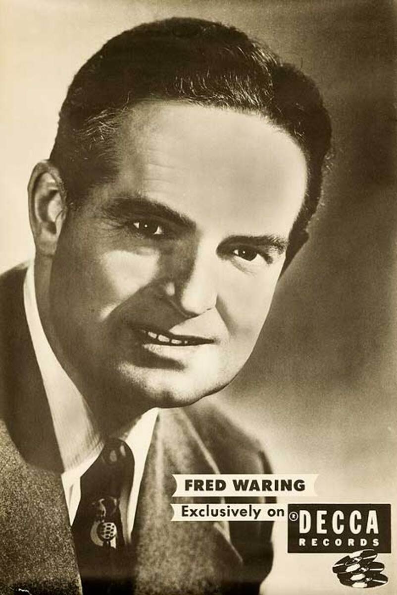 Decca Records Original Adverting Poster Fred Waring