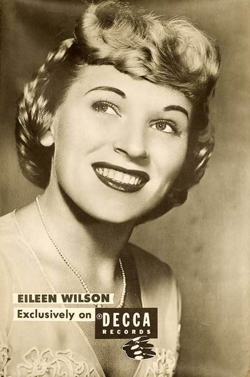 Decca Records Original Adverting Poster Eileen Wilson