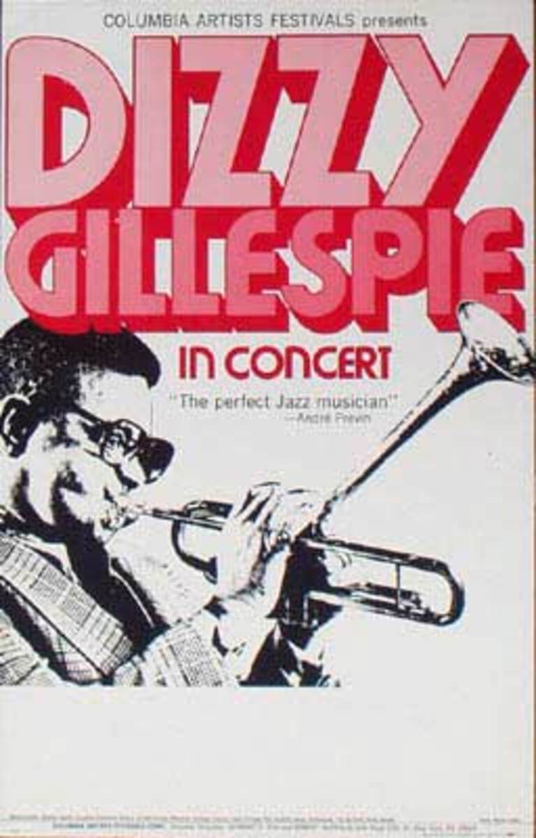 Dizzy Gillespie Original Concert Poster 
