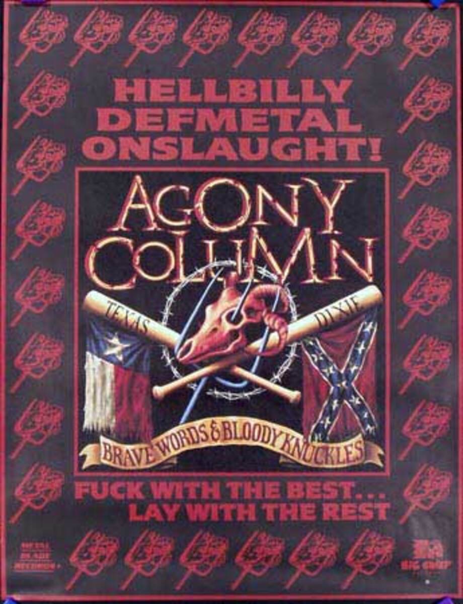 Agony Column Original Rock and Roll Poster