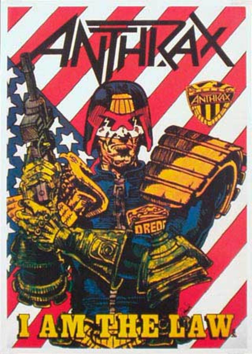 Anthrax Original Rock and Roll Poster I am the Law