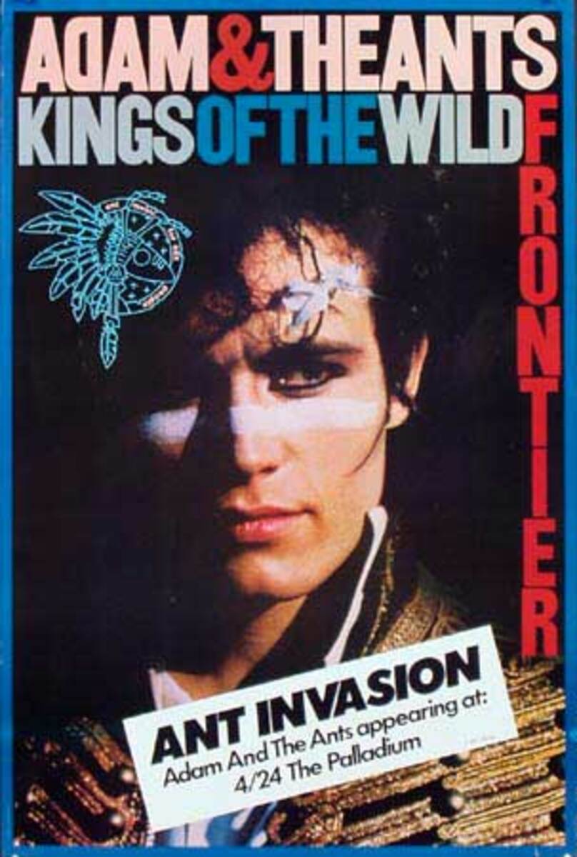 Adam and the Ants Ant Invasion Original Rock and Roll Poster King of the Wild