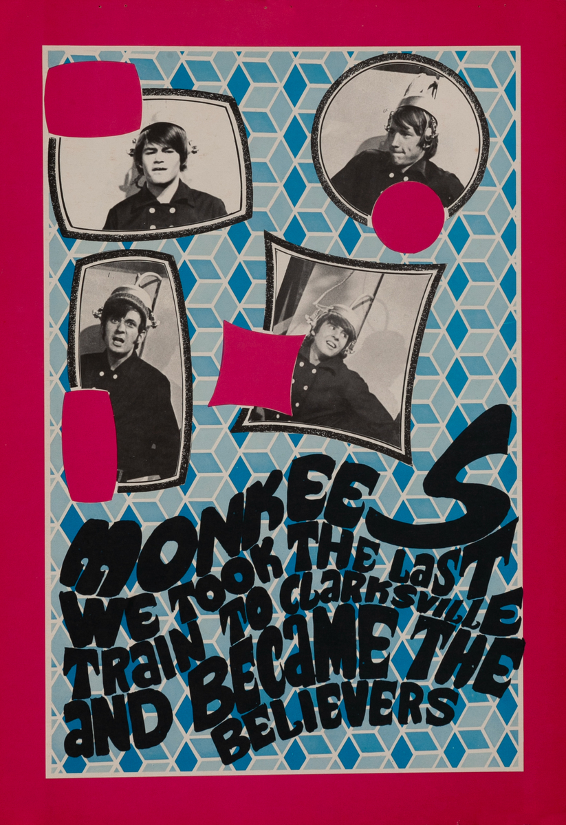 Monkees We took The Last Train To Clarksvile Original Rock and Roll Poster