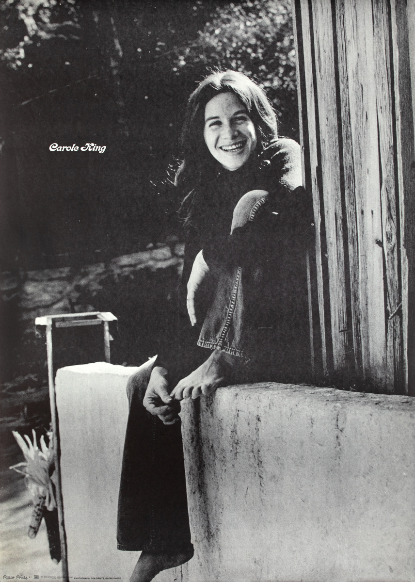 Carole King Original Black and White Psychedelic Era Poster