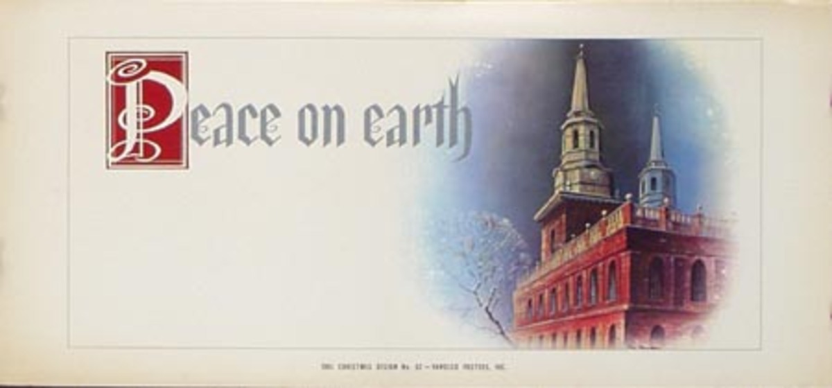 Stock Original Vintage Advertising Poster Peace On Earth