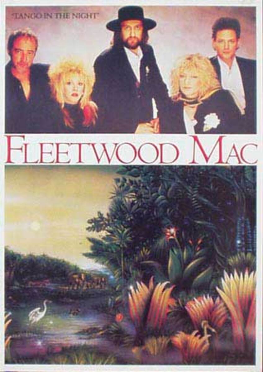 Fleetwood Mac Original Rock and Roll Poster Tango in the Night