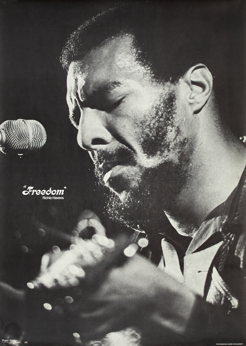 Richie Havens Black and White Portrait Original Psychadelic Era Poster