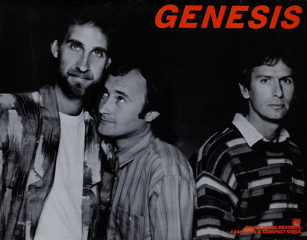 Genesis Original Rock and Roll Poster bw photo